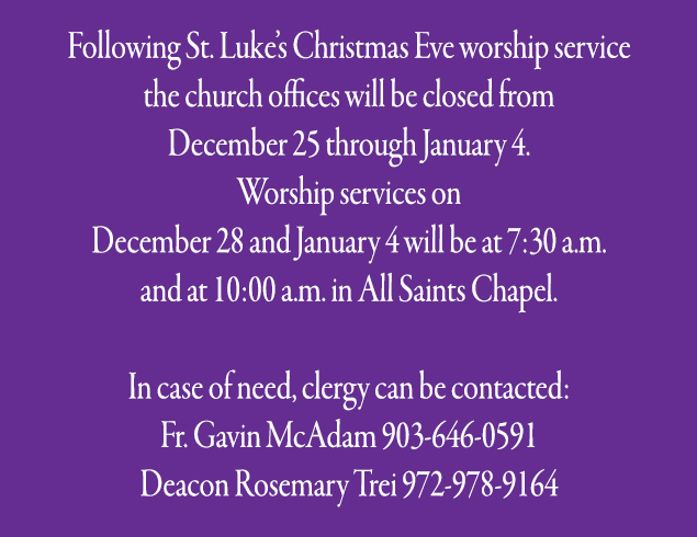 Christmas Notice